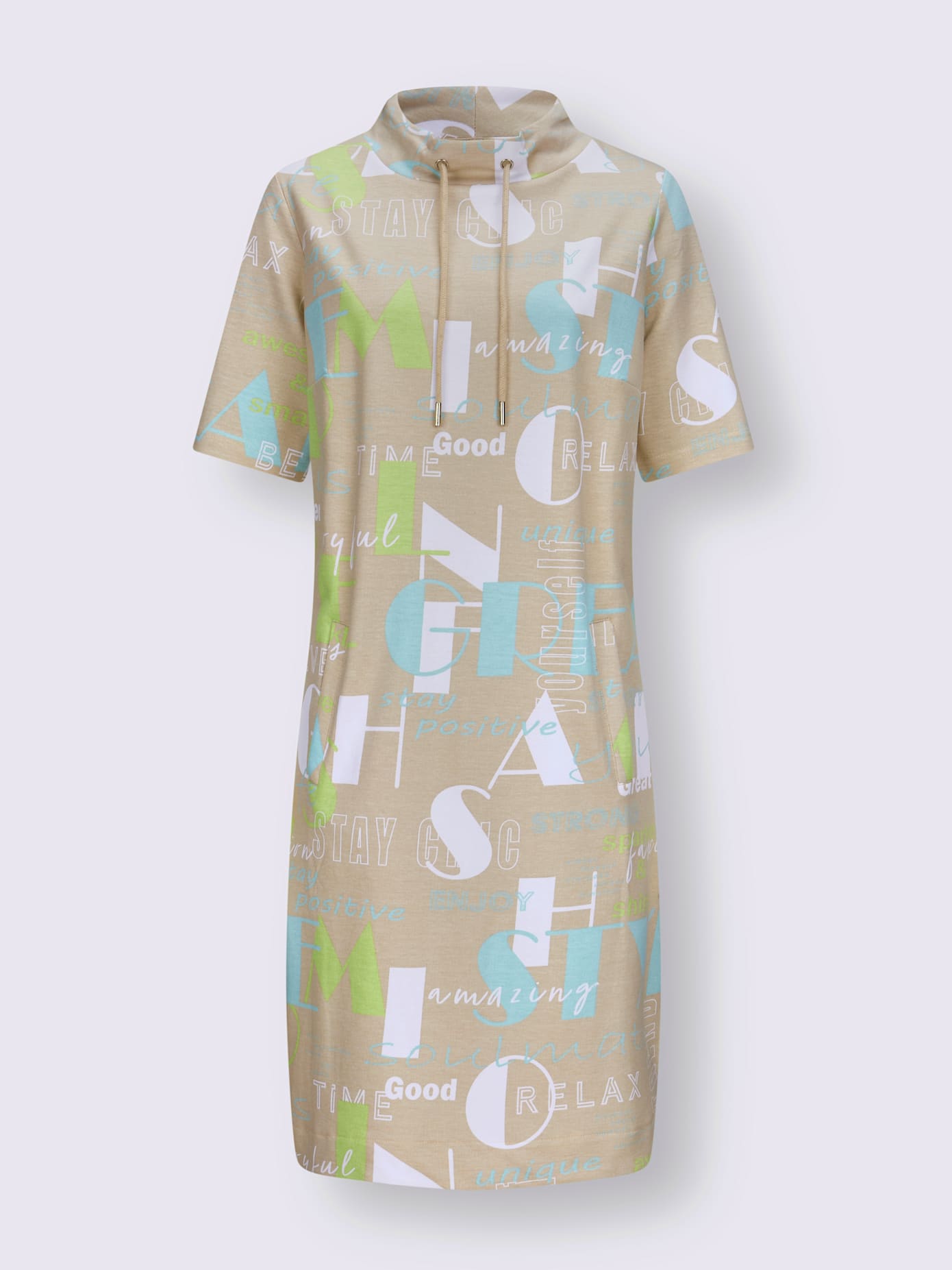Robe en matière sweat coupe affinante