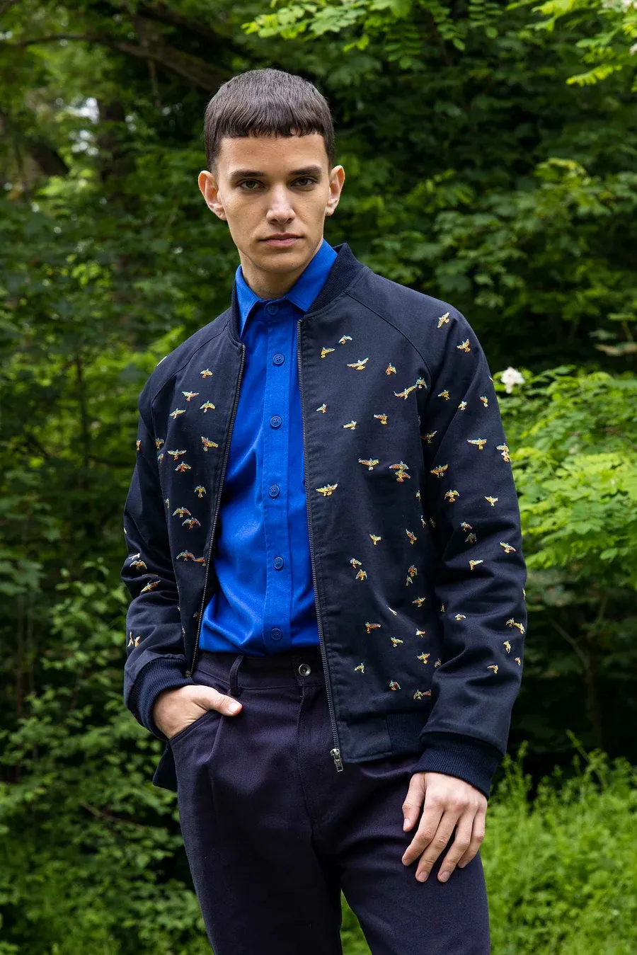 Blouson teddy avec broderie oiseaux Misericordia
