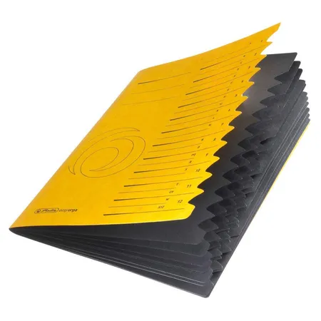 Herlitz Ordnungsmappe 1-12 gelb Pappe