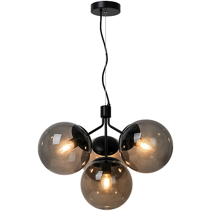 Suspension Ivona 4 lumières E27 28W IP20 41,5 x 54,2 cm noir