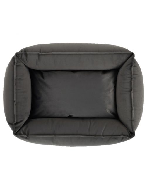 Wooff Mand Cocoon Velours Donkergrijs - Hondenmand