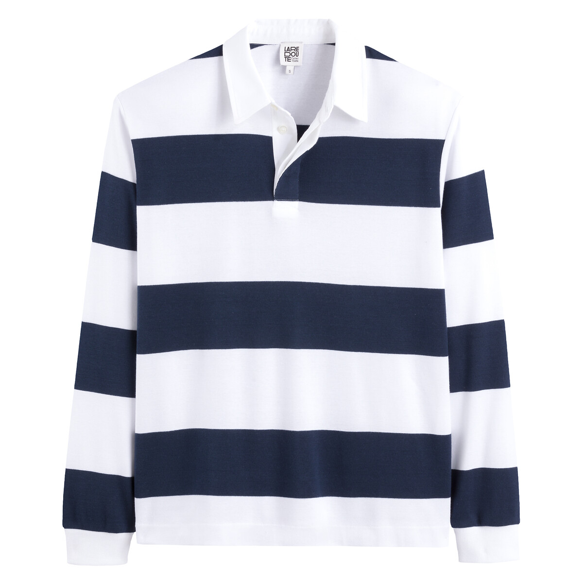 COLEÇÕES LA REDOUTE<br>Polo listrada, mangas compridas