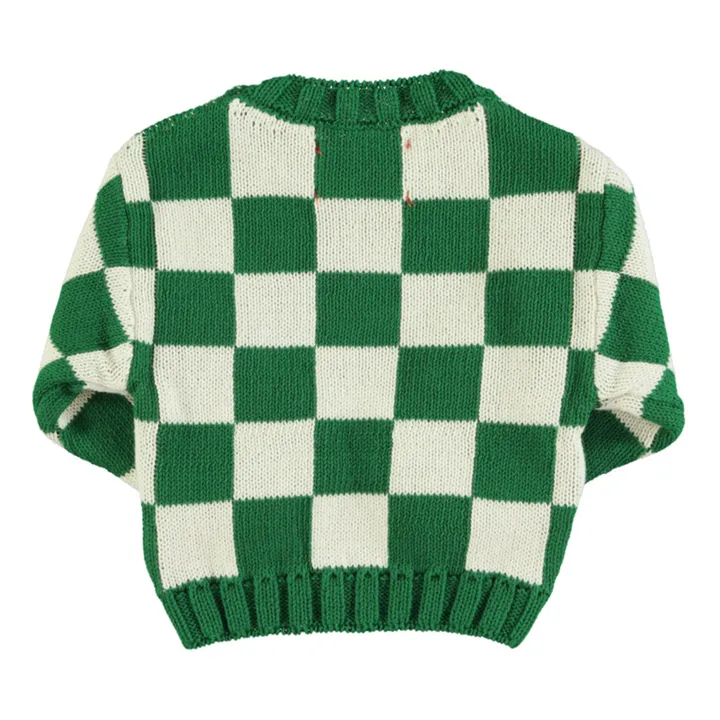 Piupiuchick Pull Carreau Coton Bio | Vert