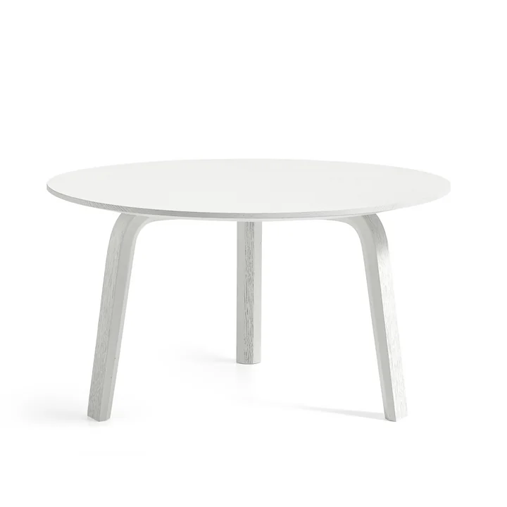 HAY - Bella Couchtisch, Ø 60 cm / H 32 cm, Eiche weiss lackiert
