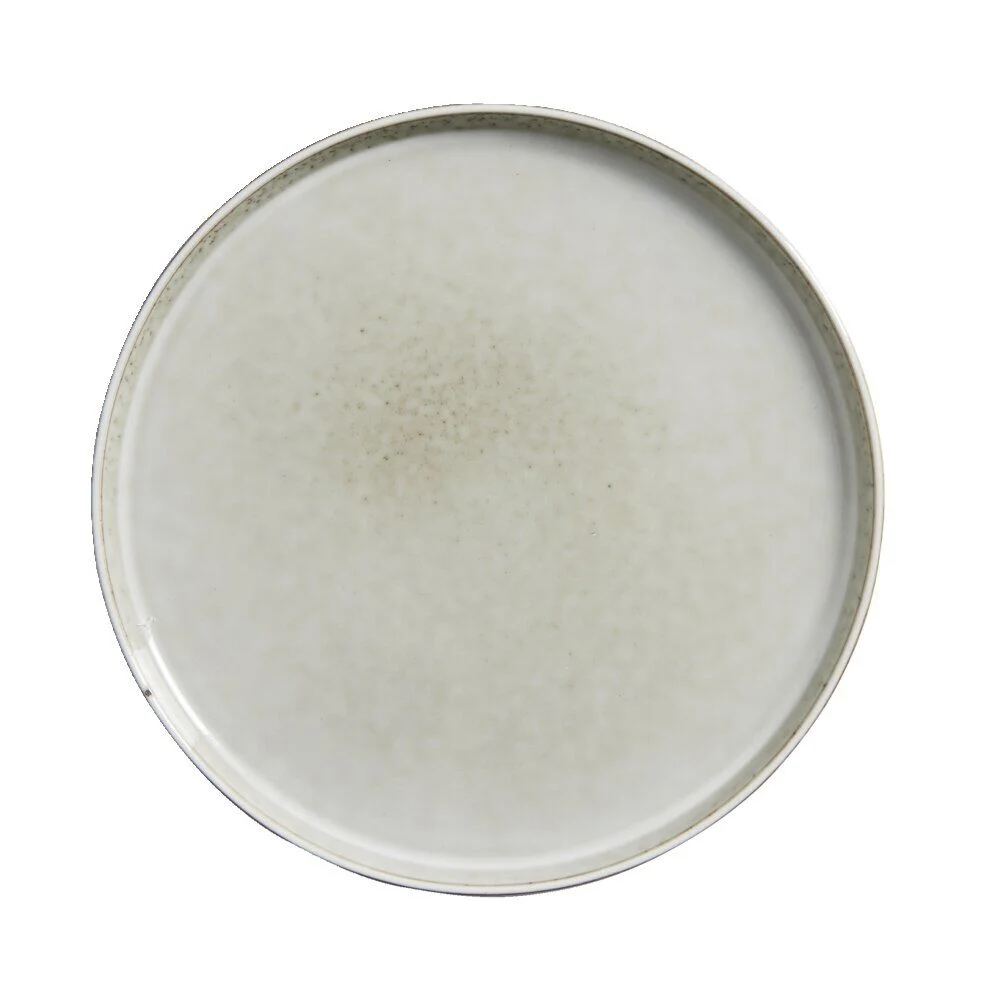 Assiette plate grès gris Ø27,5cm