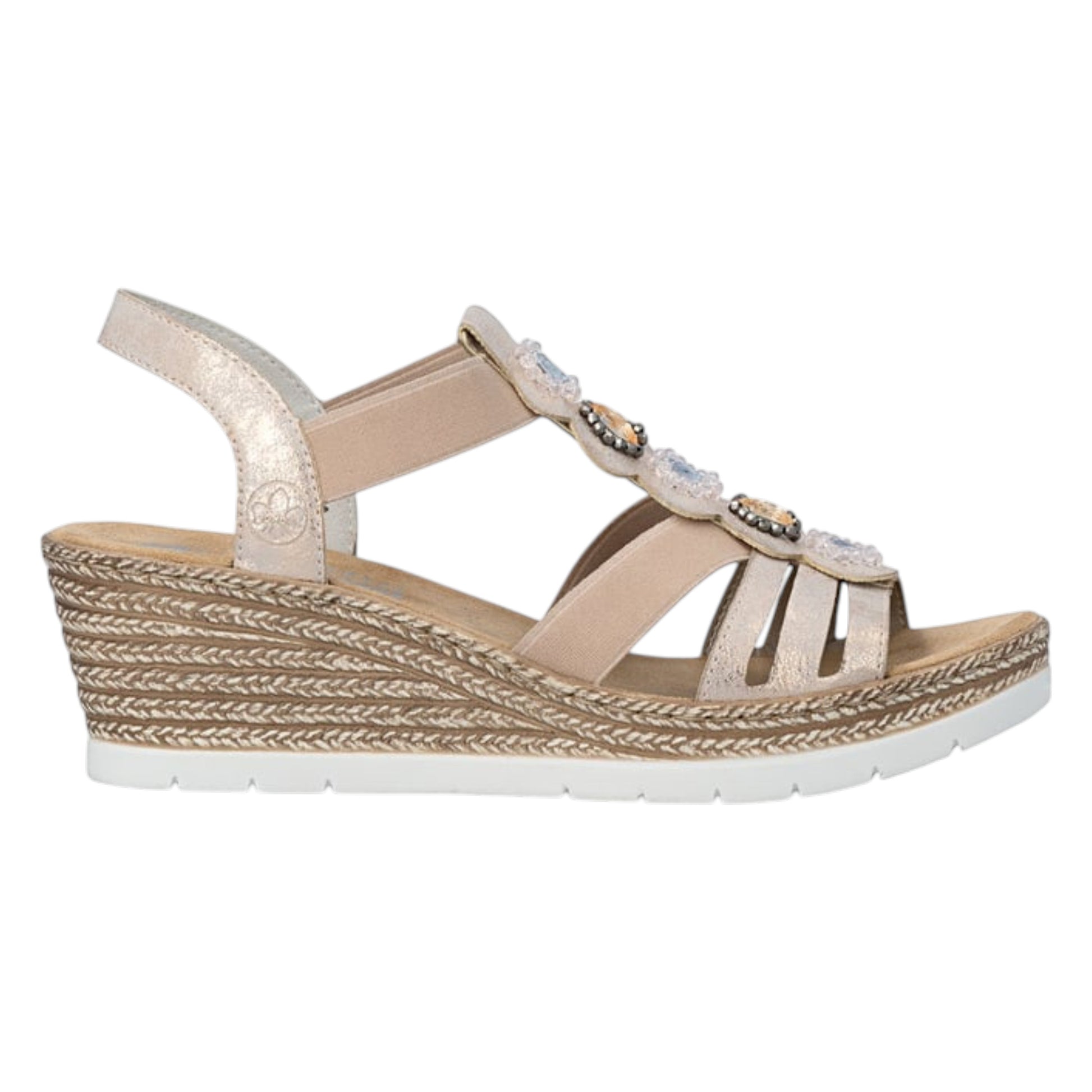 Sandaler med hæl, kvinder, rosegold