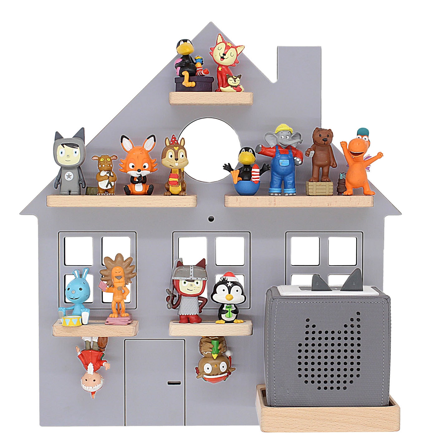 BOARTI Holz Haus Kinder Regal Toniebox Figuren Wandregal Tonies Musikbox