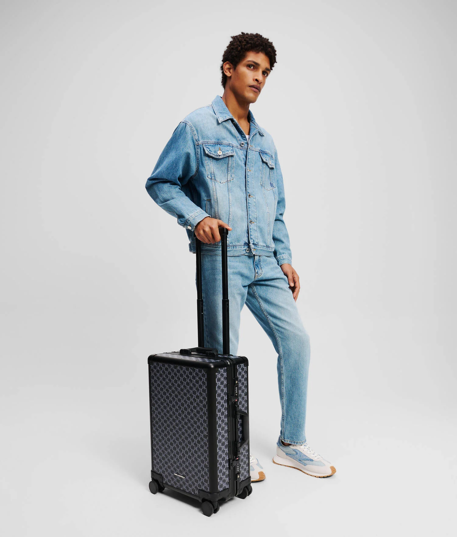 VALISE À COQUE RIGIDE K/VOYAGE - Monogramme bleu marine