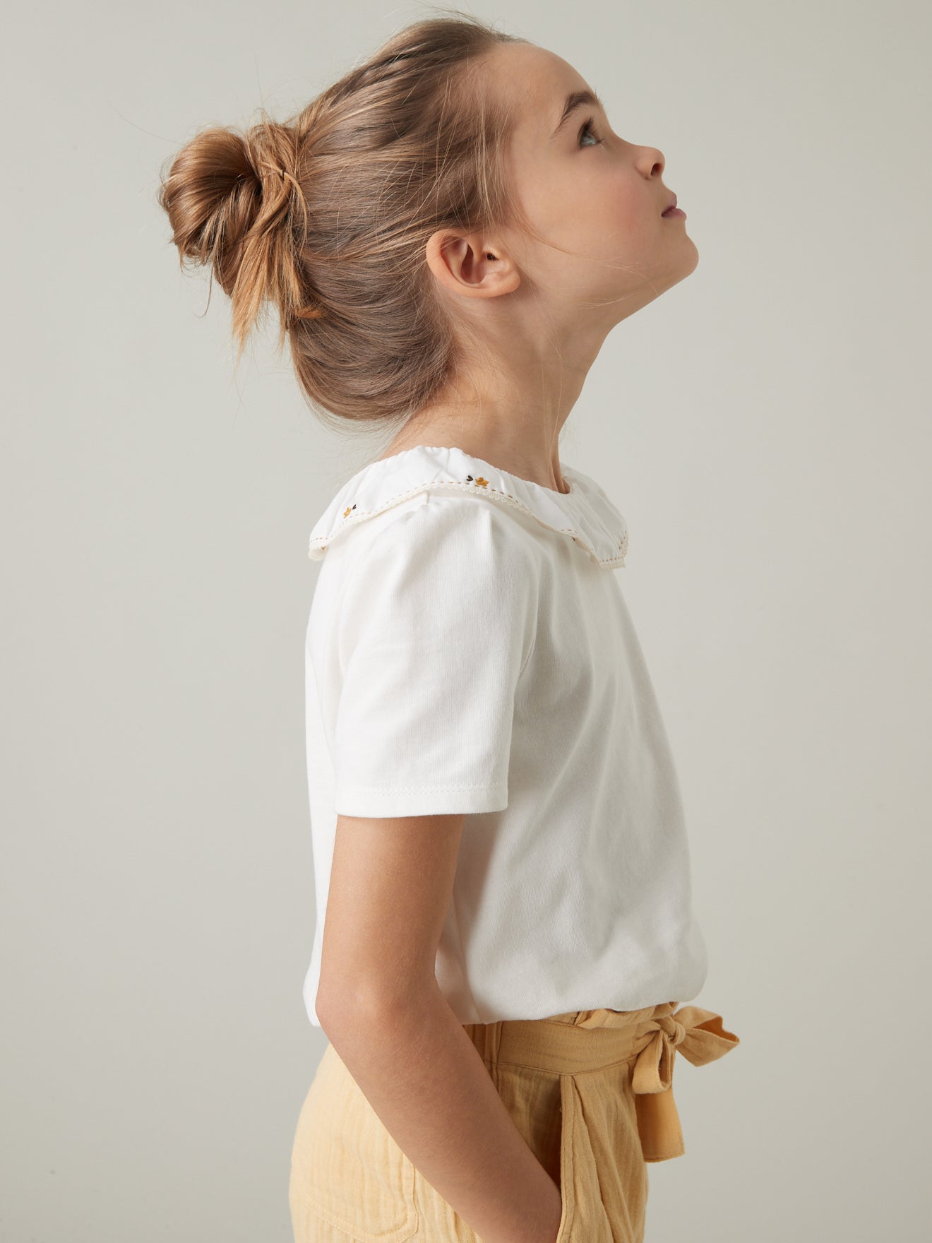 T-shirt brodé Fille - Coton bio