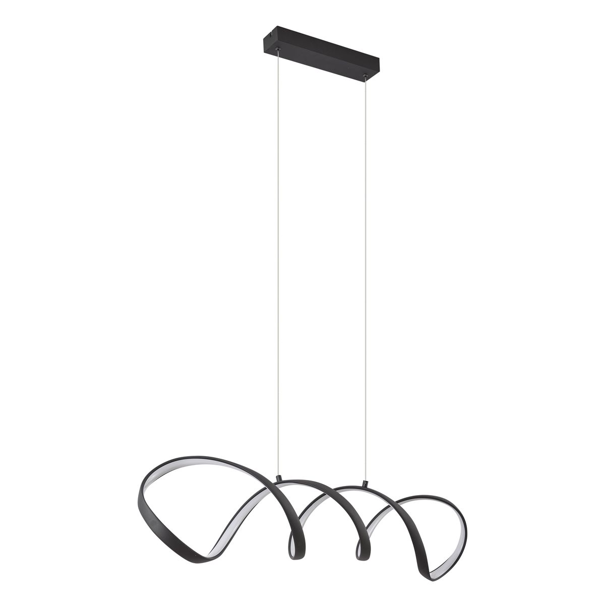 Design hanglamp zwart 100cm incl. LED 3-staps dimbaar - Wokkel