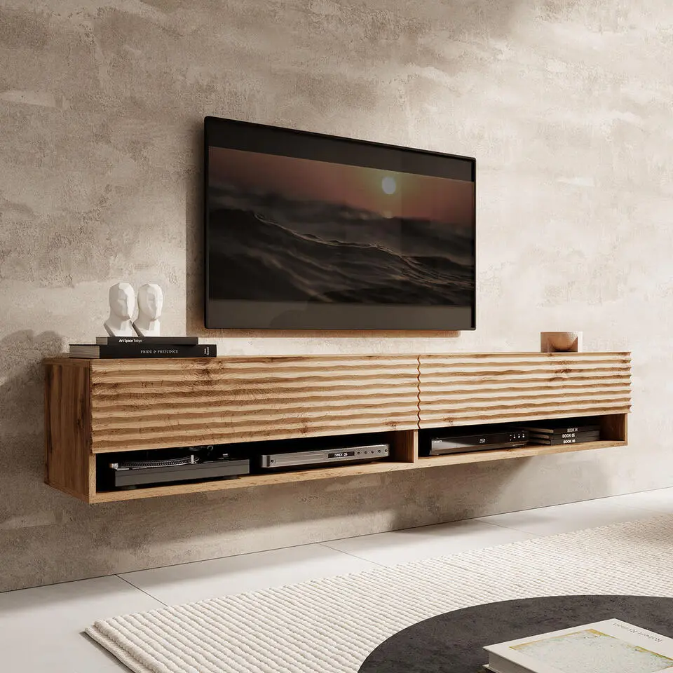 Meubella - TV-Meubel Asino - Wave - Eiken - 180 cm