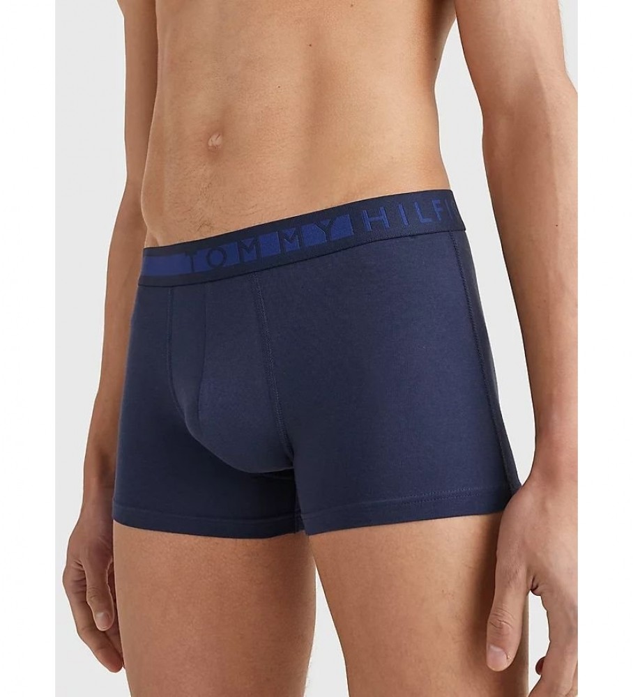 Conjunto de 3 Cuecas Boxer Tommy Hilfiger UM0UM012340XY Brancas, Vermelhas e Azul Marinho