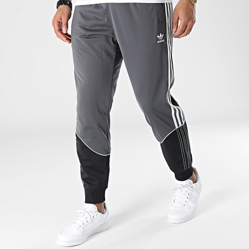 Pantalon Jogging A Bandes Tricot SST HI3006 Gris