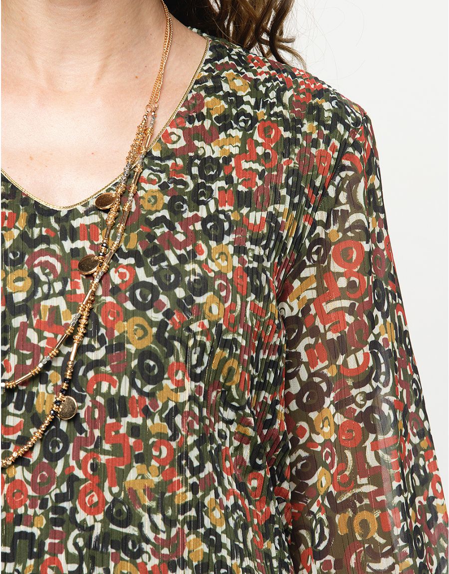 Robe en voile plissée