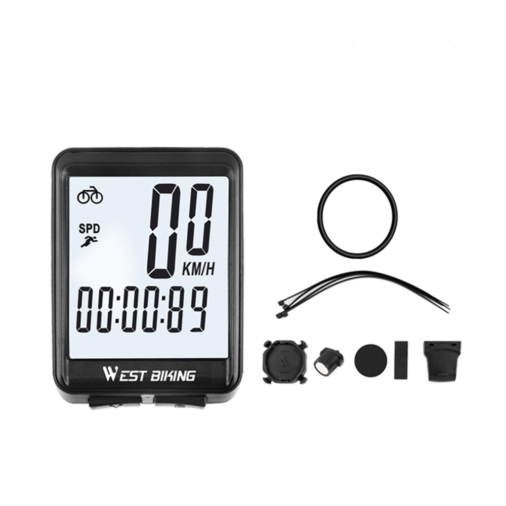 Digitaler Fahrrad Computer Tacho Geschwindigkeitsmesser Velo Kilometer Zähler Kabellos - Schwarz