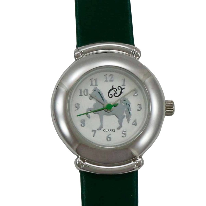 Montre cheval au pas petit modèle verte