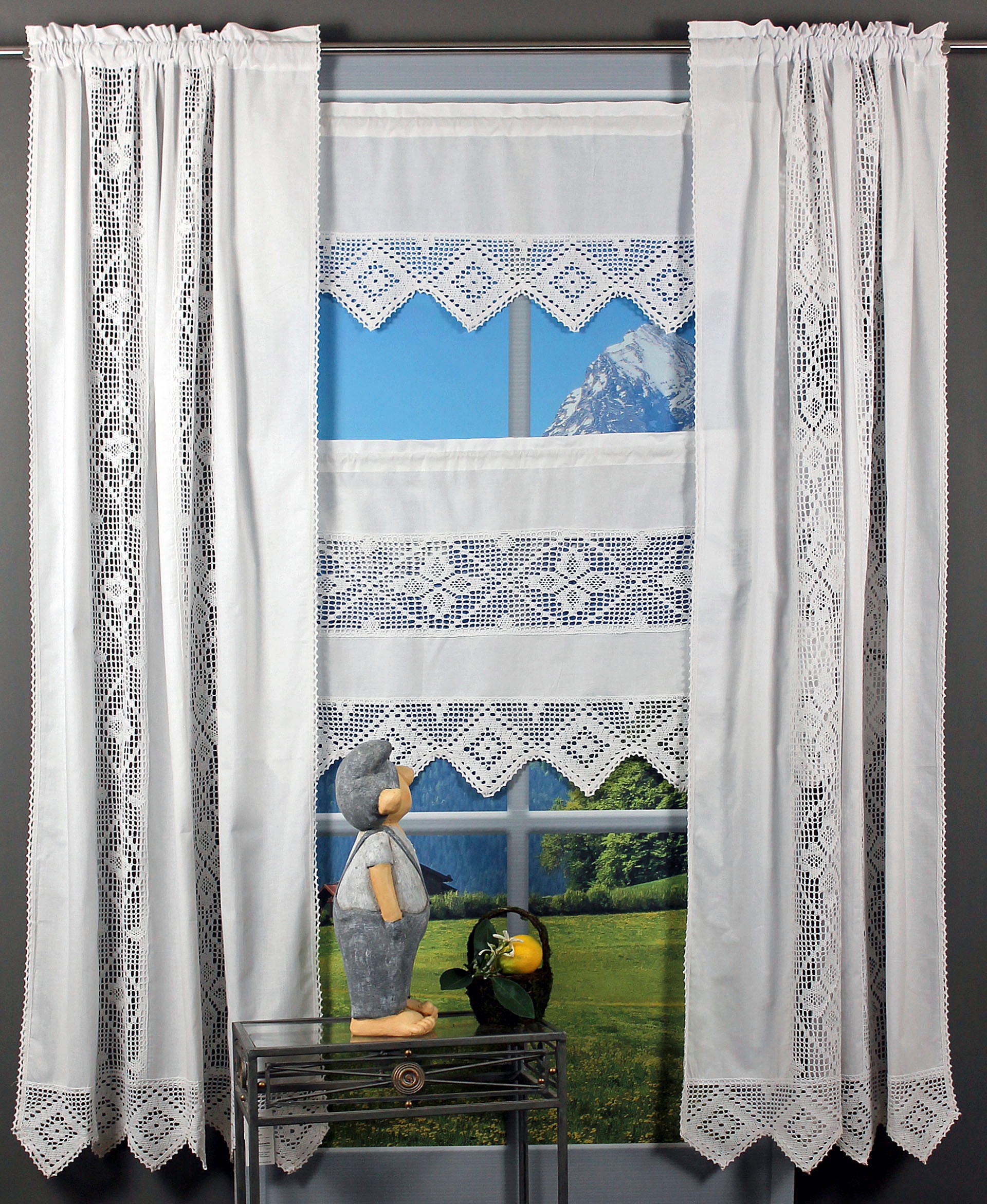 HOSSNER - ART OF HOME DECO Gardine »Achental« Stangendurchzug 1 Stk. tlg.