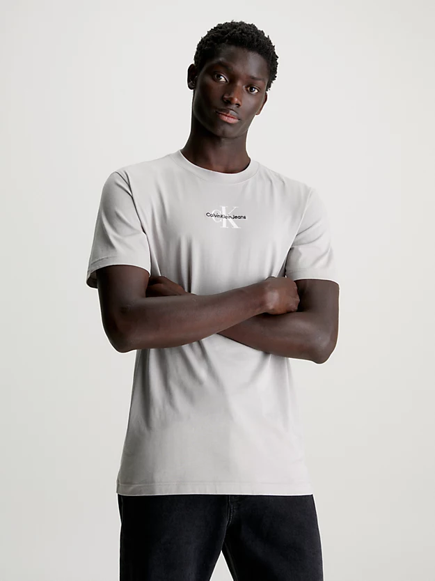 Camiseta de algodão com monograma