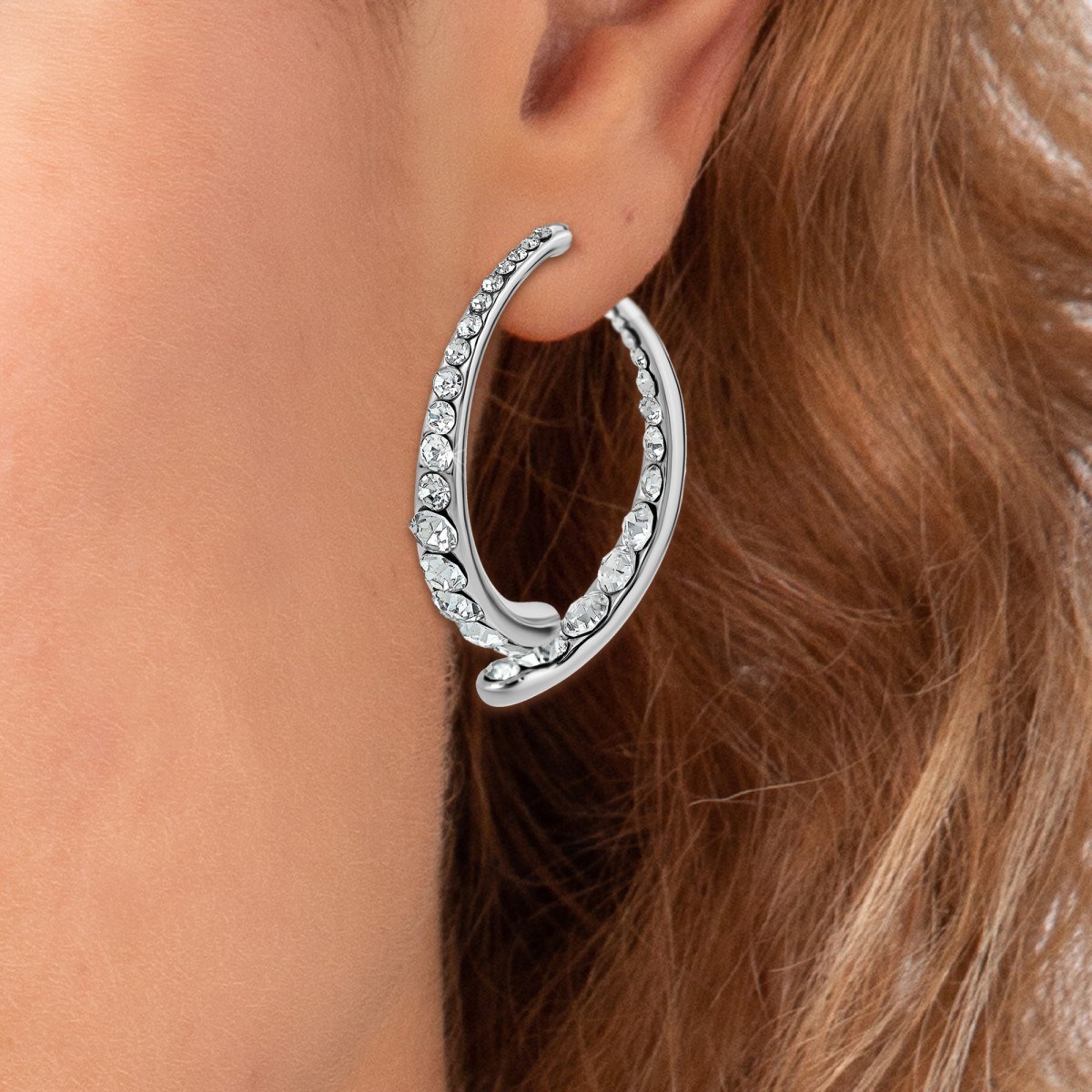 Boucles d'oreilles SC Crystal ornées de Cristaux scintillants