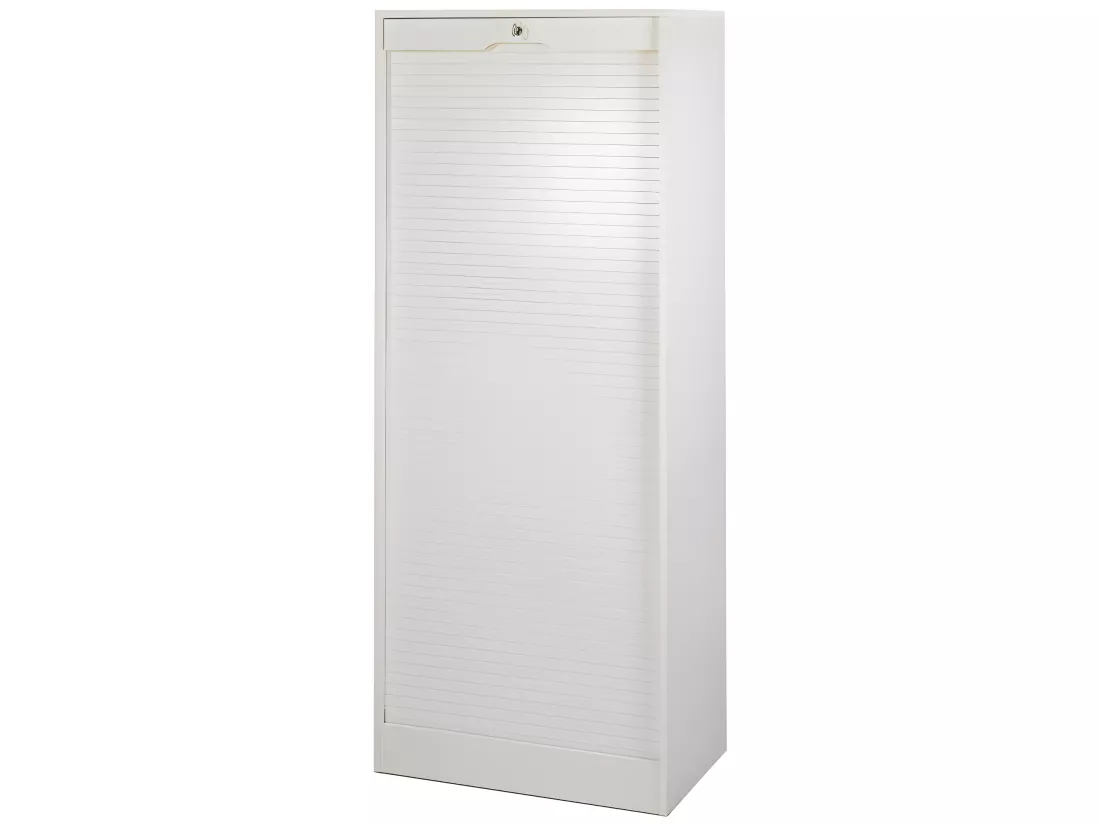 Classeur à Rideau Largeur 70 cm Hauteur 172 cm 20 niches - Coloris: Blanc
