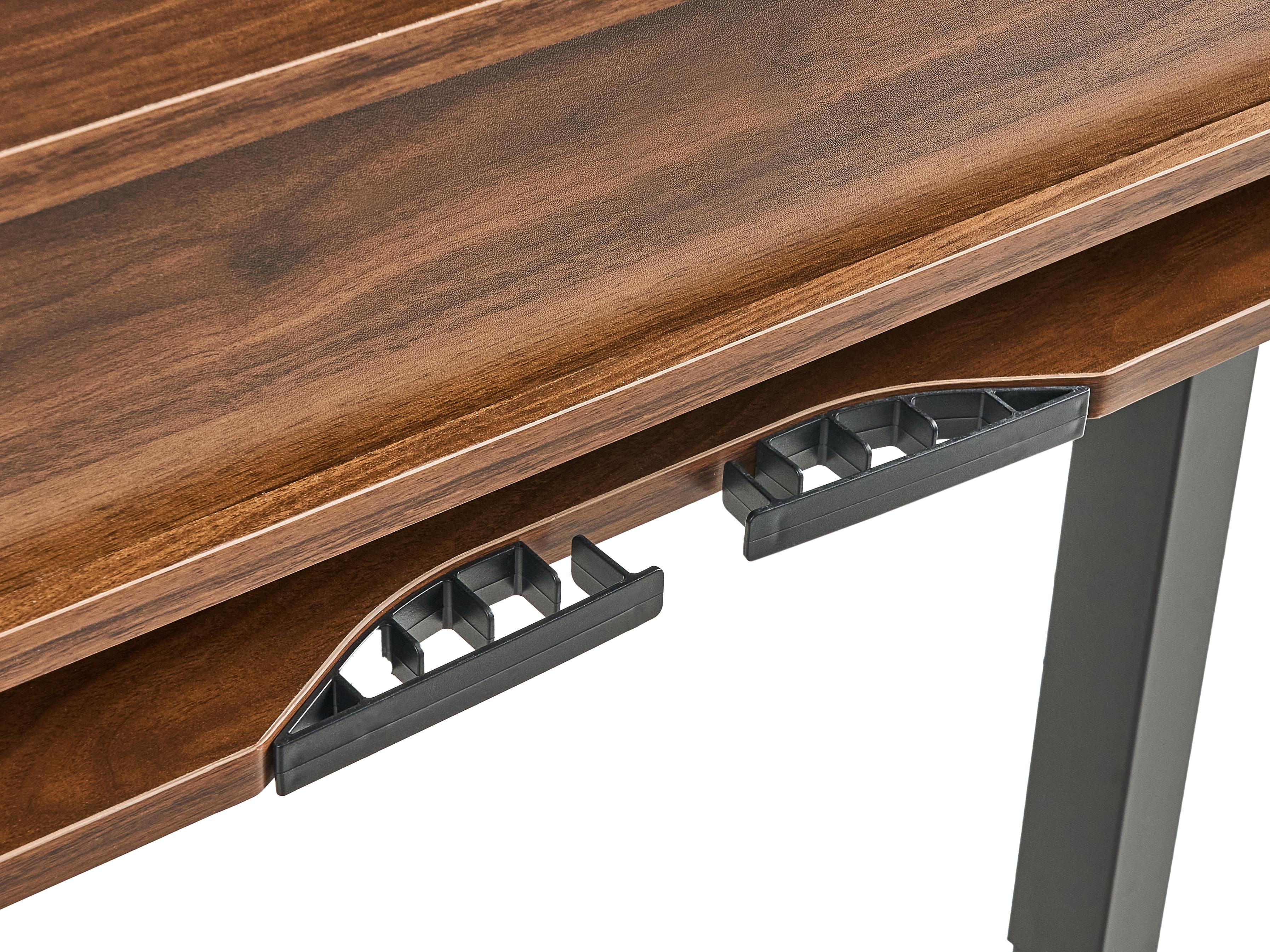 Elektrisch verstelbaar sta-bureau LUCAMA Bruin/zwart 120 cm 60 cm met USB-poort