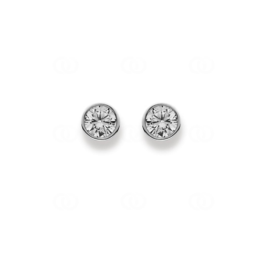 Ohrstecker 750/18 K Weissgold Ø 7.0mm mit Zirkonia