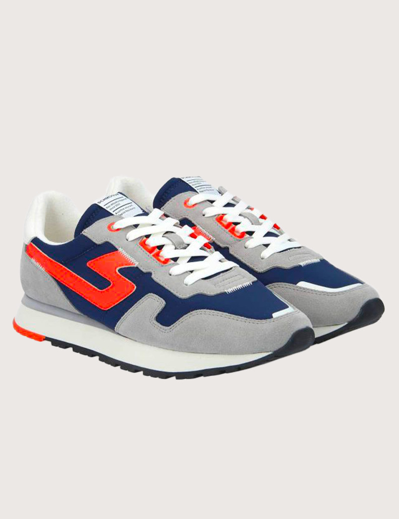SCHMOOVE BASKETS HOMME ATHENE RUNNER GRIS MARINE ORANGE