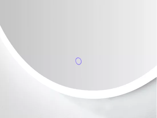 Miroir de salle de bain lumineux rond à leds anti-buée - D60 cm - DANIELA