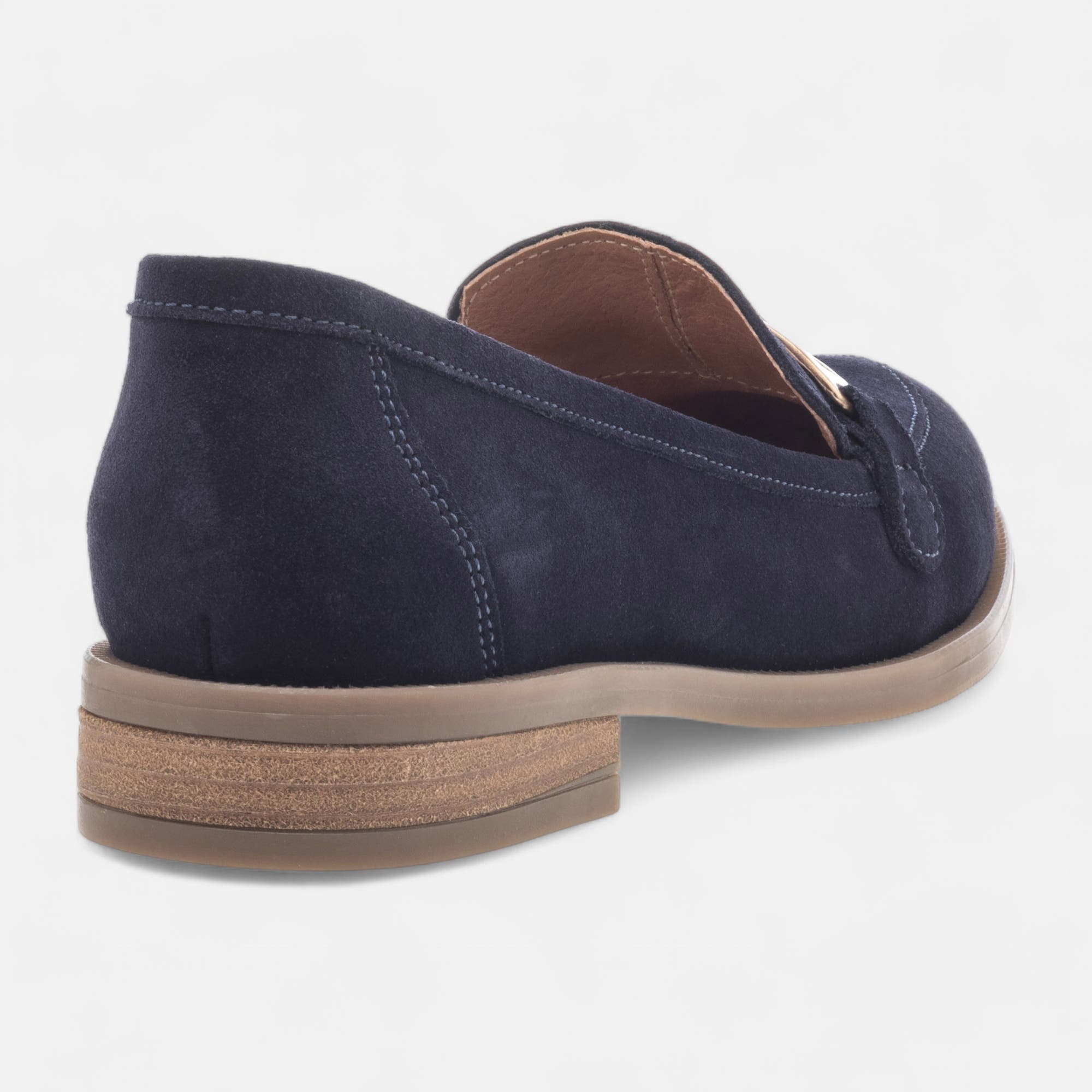 Mocassins Femme en cuir bleu marine
