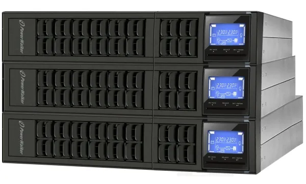 PowerWalker VFI 2000CRM LCD, Dobbeltkonvertering (online), 2 kVA, 1600 W, Sine, 110 V, 300 V