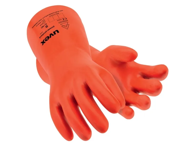Uvex power protect V1000, Isolerende handsker, Rød, Voksen, Voksen, Unisex, Beskyttelse mod elektrostatisk udladning (ESD)