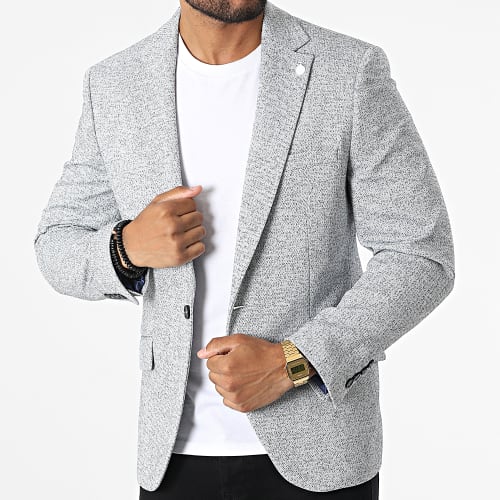 Veste Blazer CK-018 Bleu Marine Chiné