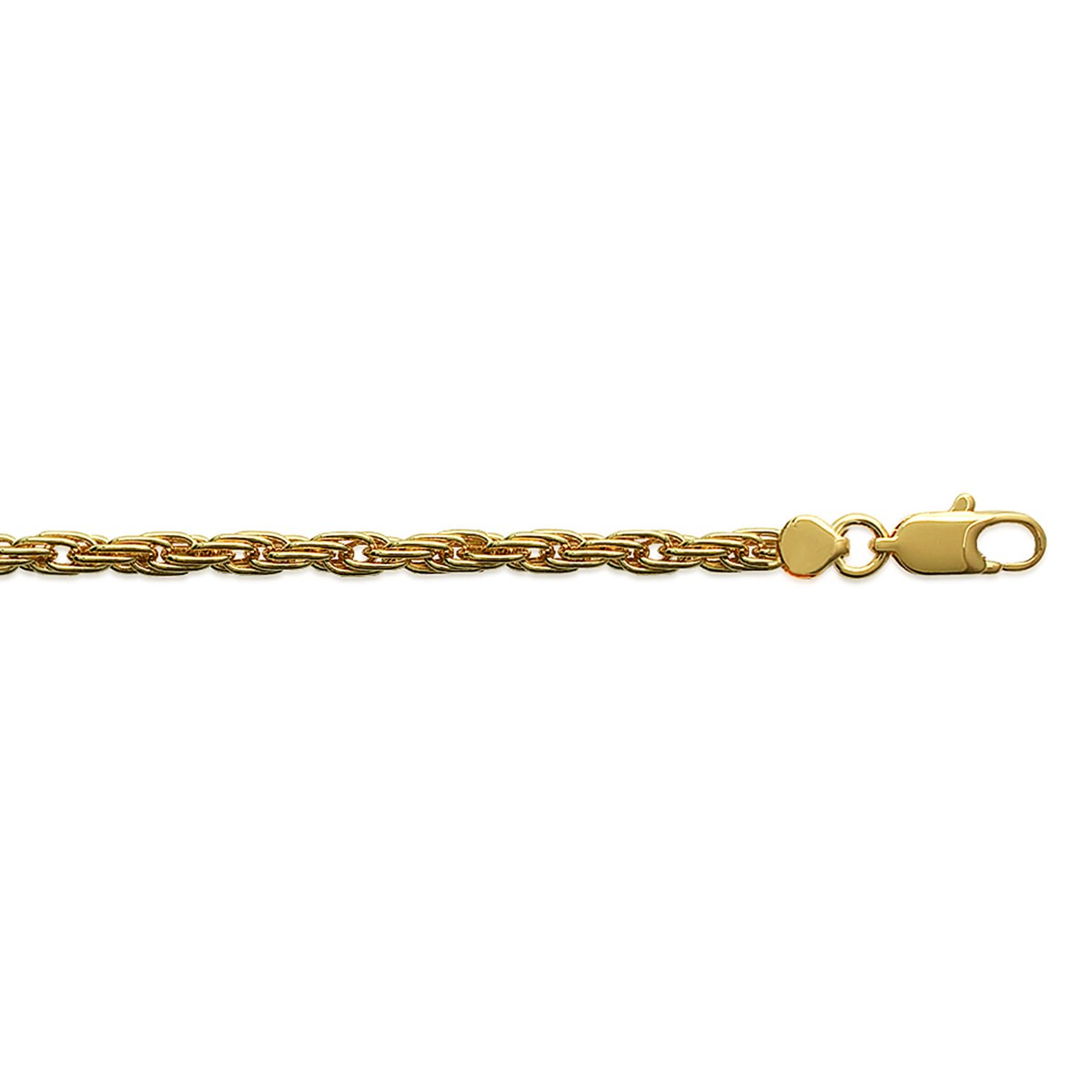 Bracelet Brillaxis maille corde plaqué or