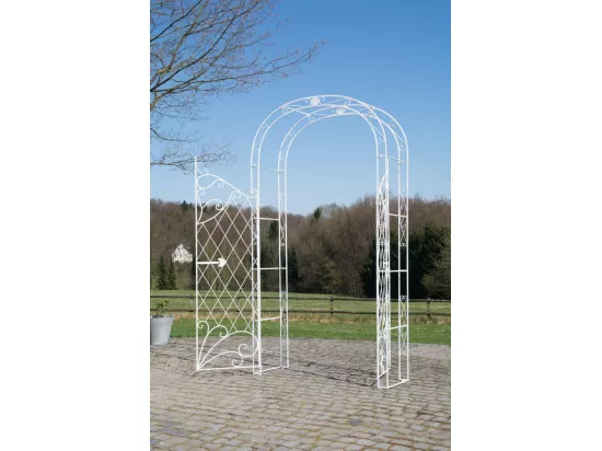 Arche à rosiers - Métal & Métal - Blanc antique - Melissa