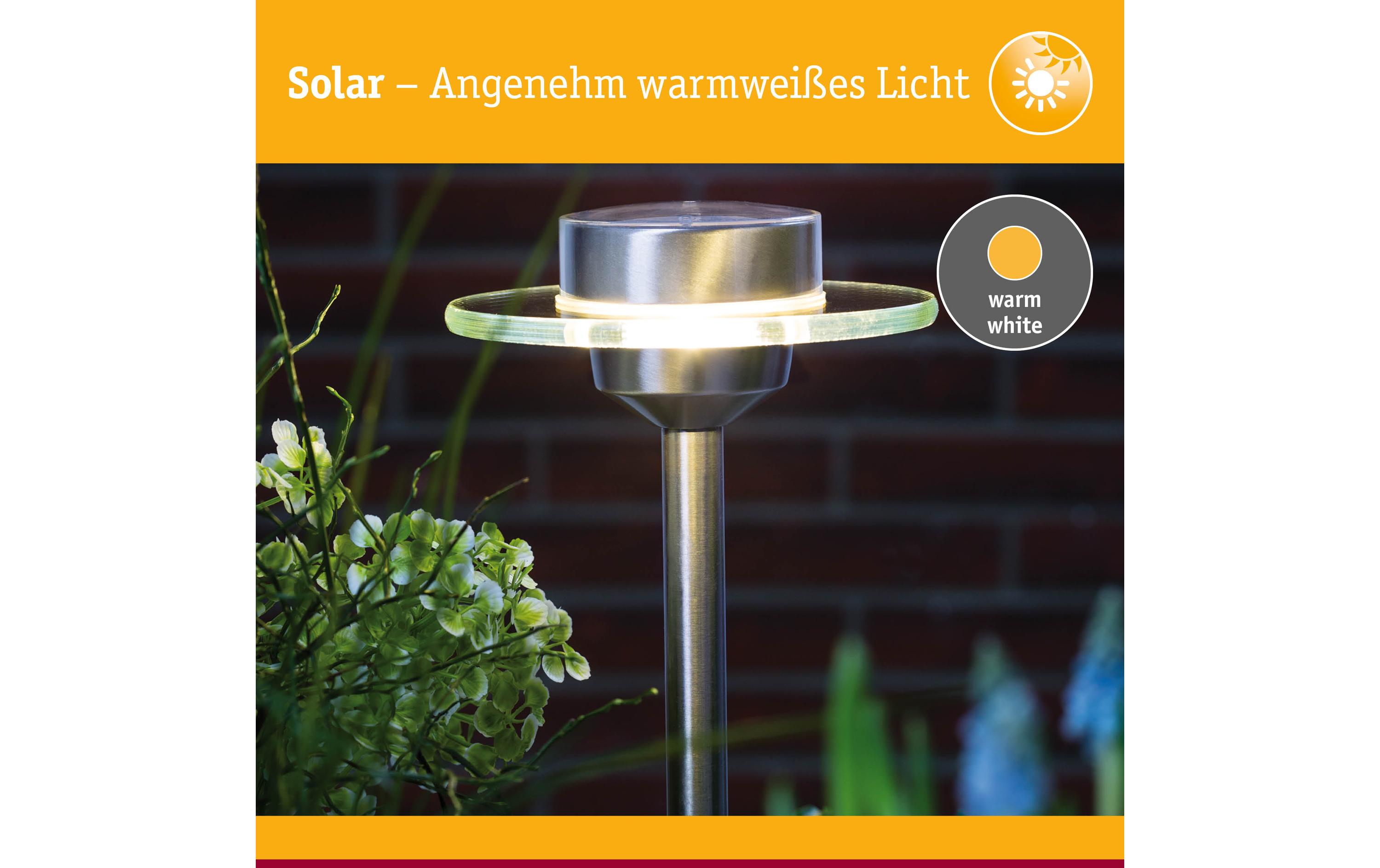 Sockelleuchte LED Solarspiess Special Ufo, 3000K, EdelstahlLED Gartenstrahler