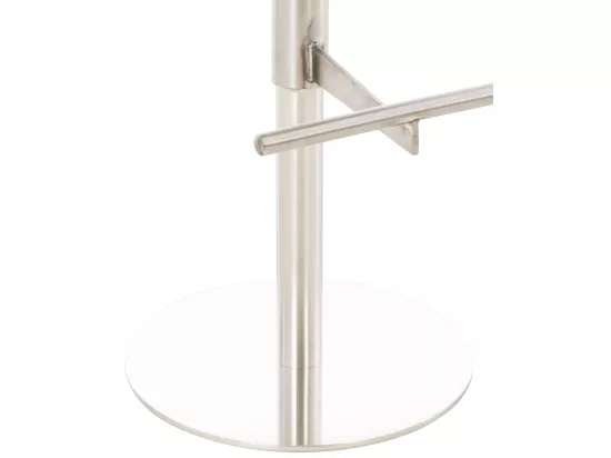 Lot de 2 Tabouret de bar - Similicuir & Acier inoxydable - Crème - Cadiz