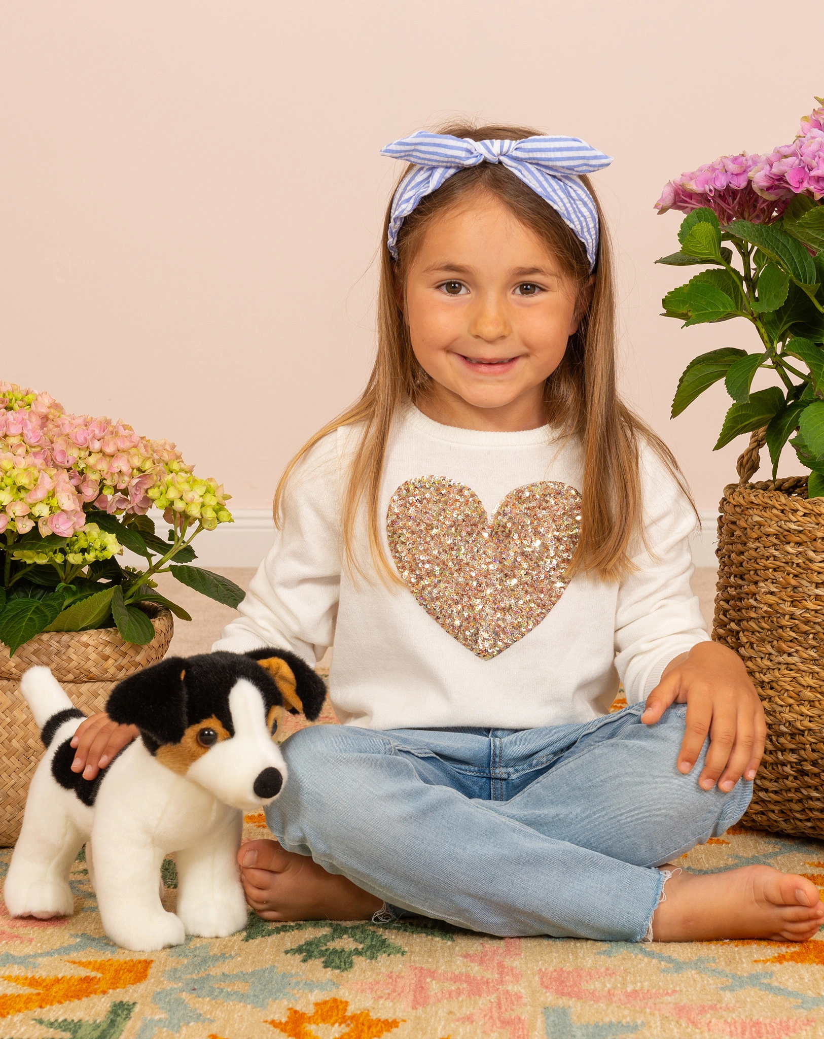 Kuscheltier JACK RUSSELL TERRIER-WELPE (28 cm) stehend in bunt