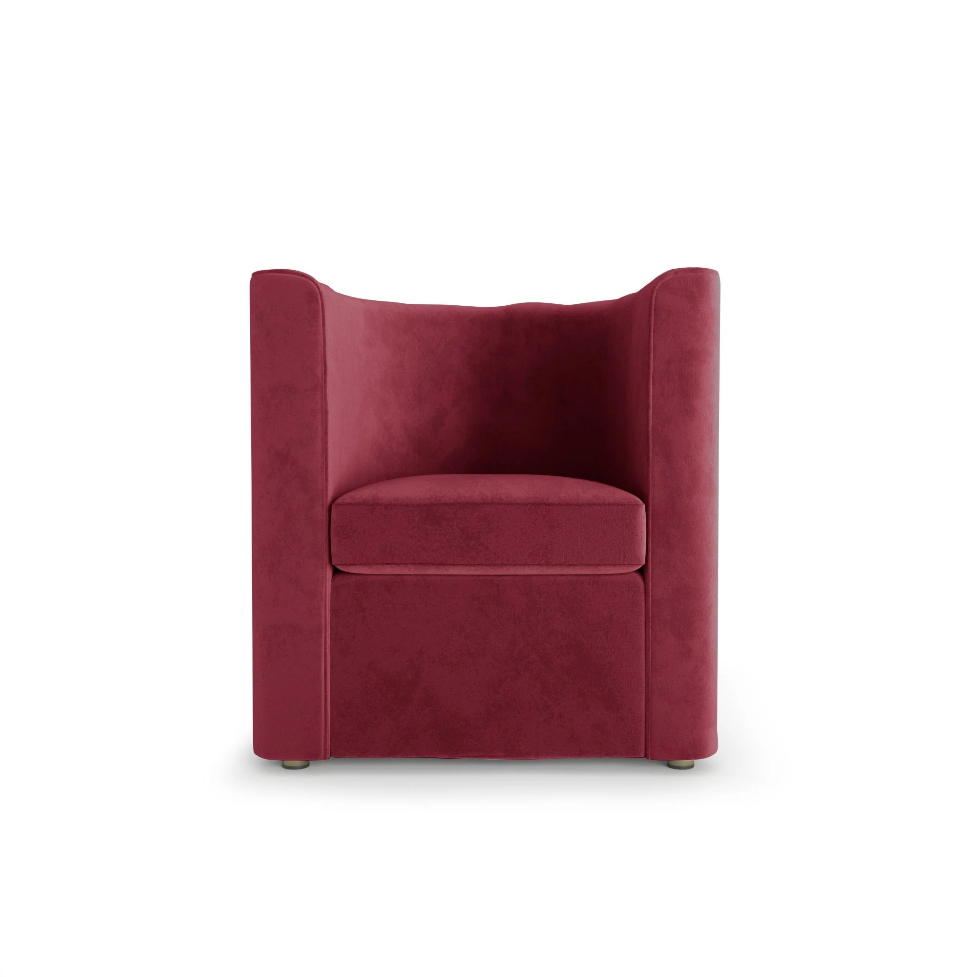 FRIDA - Fauteuil vintage en velours | Rouge