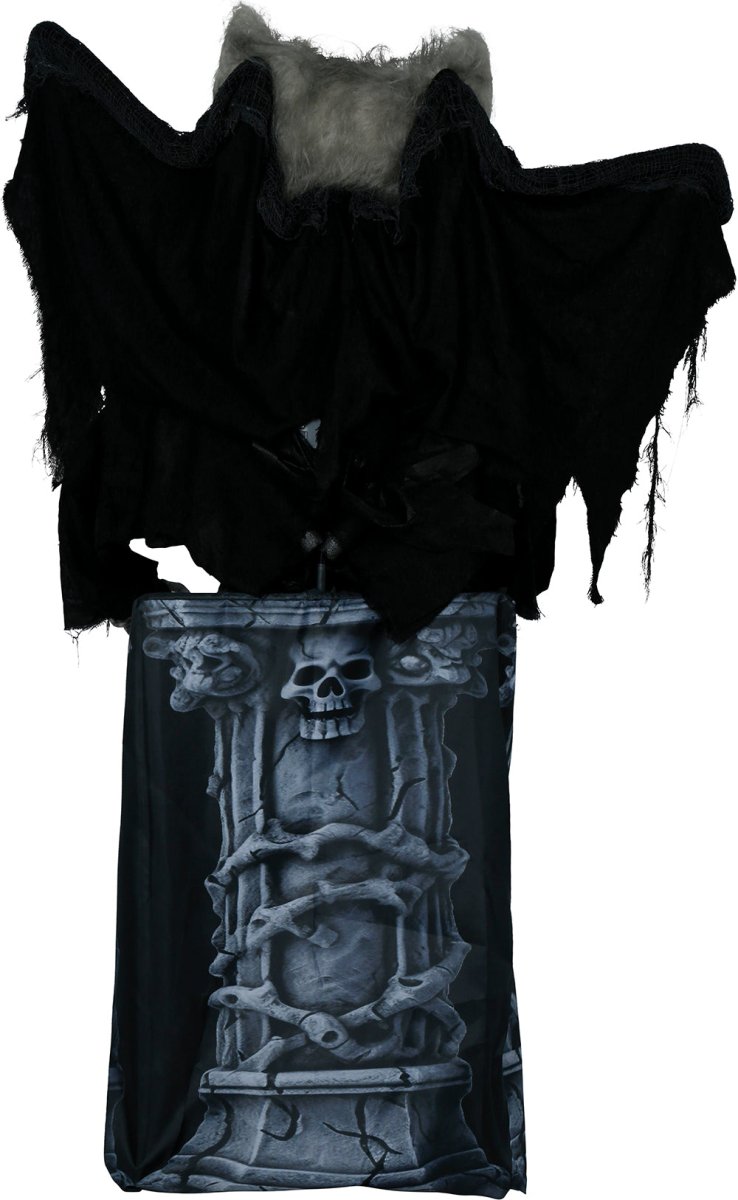 Halloween Decoratie Vleermuis Op Steen Beweegbaar Met Licht En Geluid 1,5m
