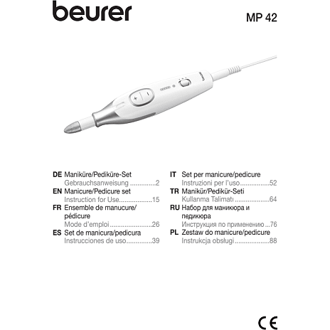 Beurer MP 42 Manicure/Pedicure sæt