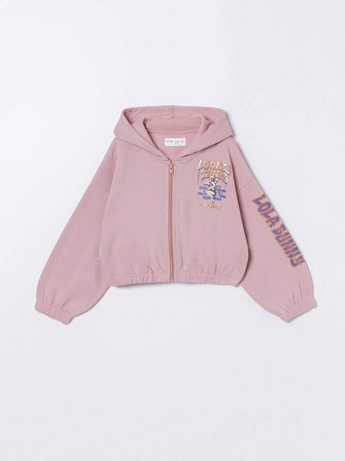 Jaqueta de lã com capuz estampada Lola Bunny Looney Tunes © &™ WARNER BROS - Rosa