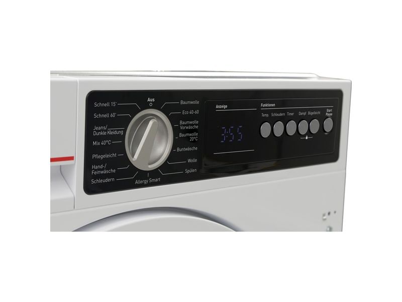 Sharp Einbau Waschmaschine ES-NIB814BWNA Links Frontloader mit 8 kg Ladekapazität