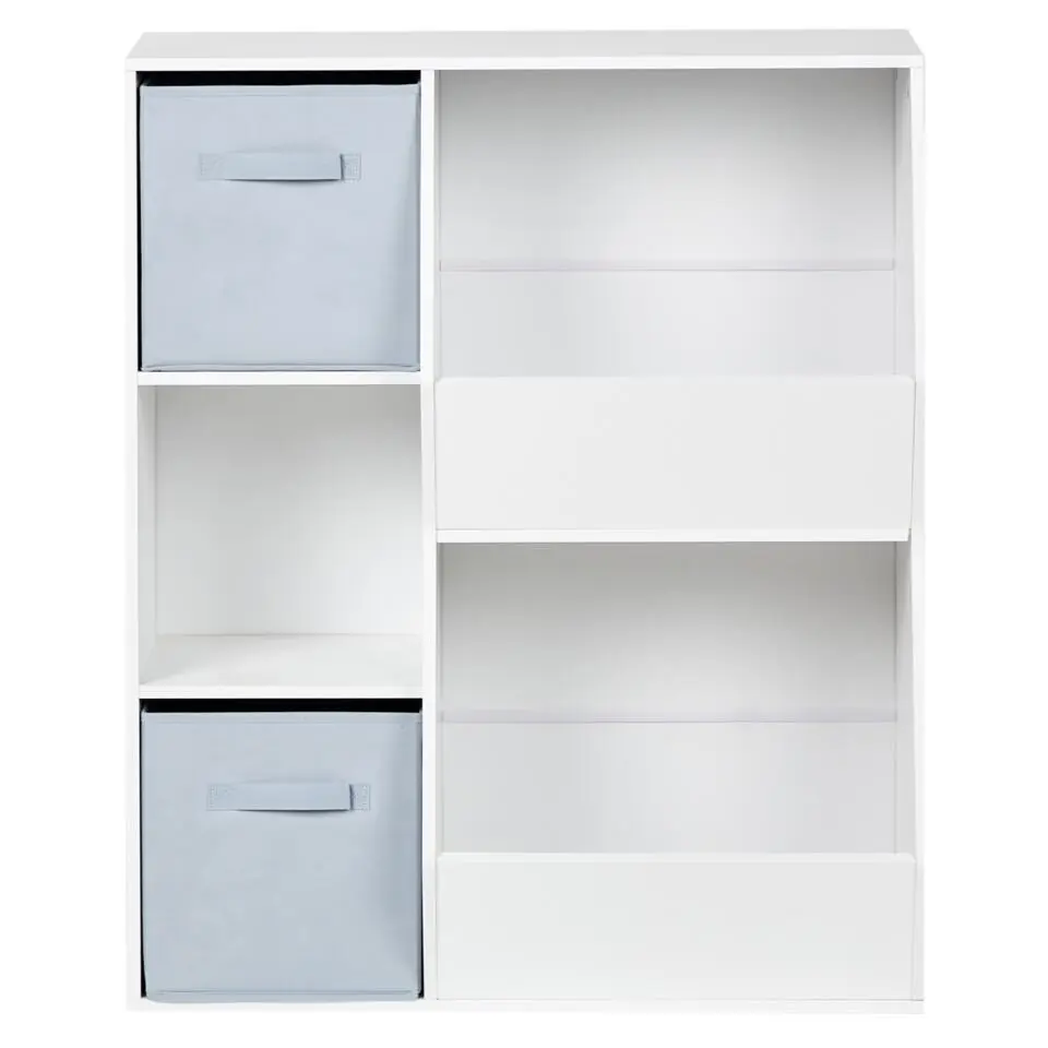 DARLOT - Boekenkast - Lichtblauw - Vezelplaat