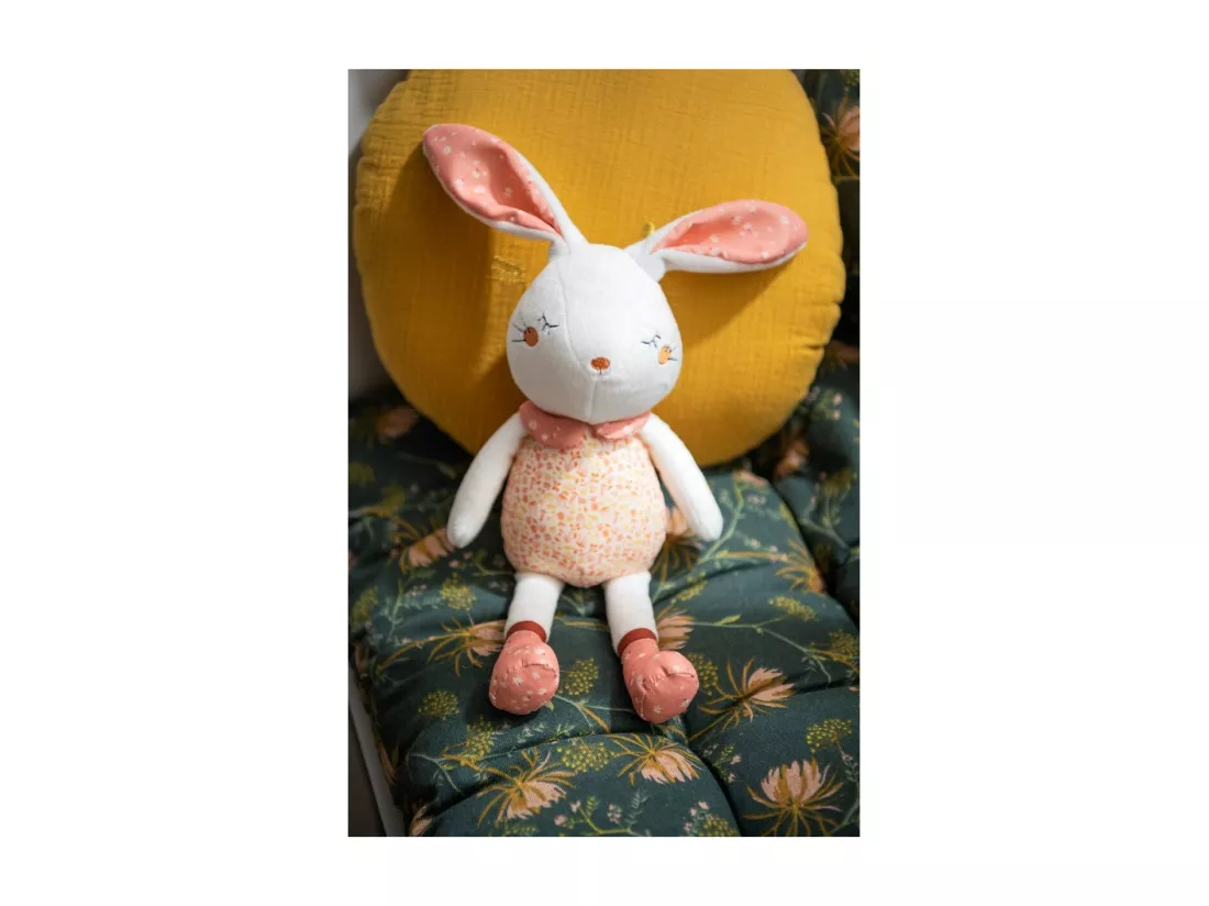 Doudou en velours blanc