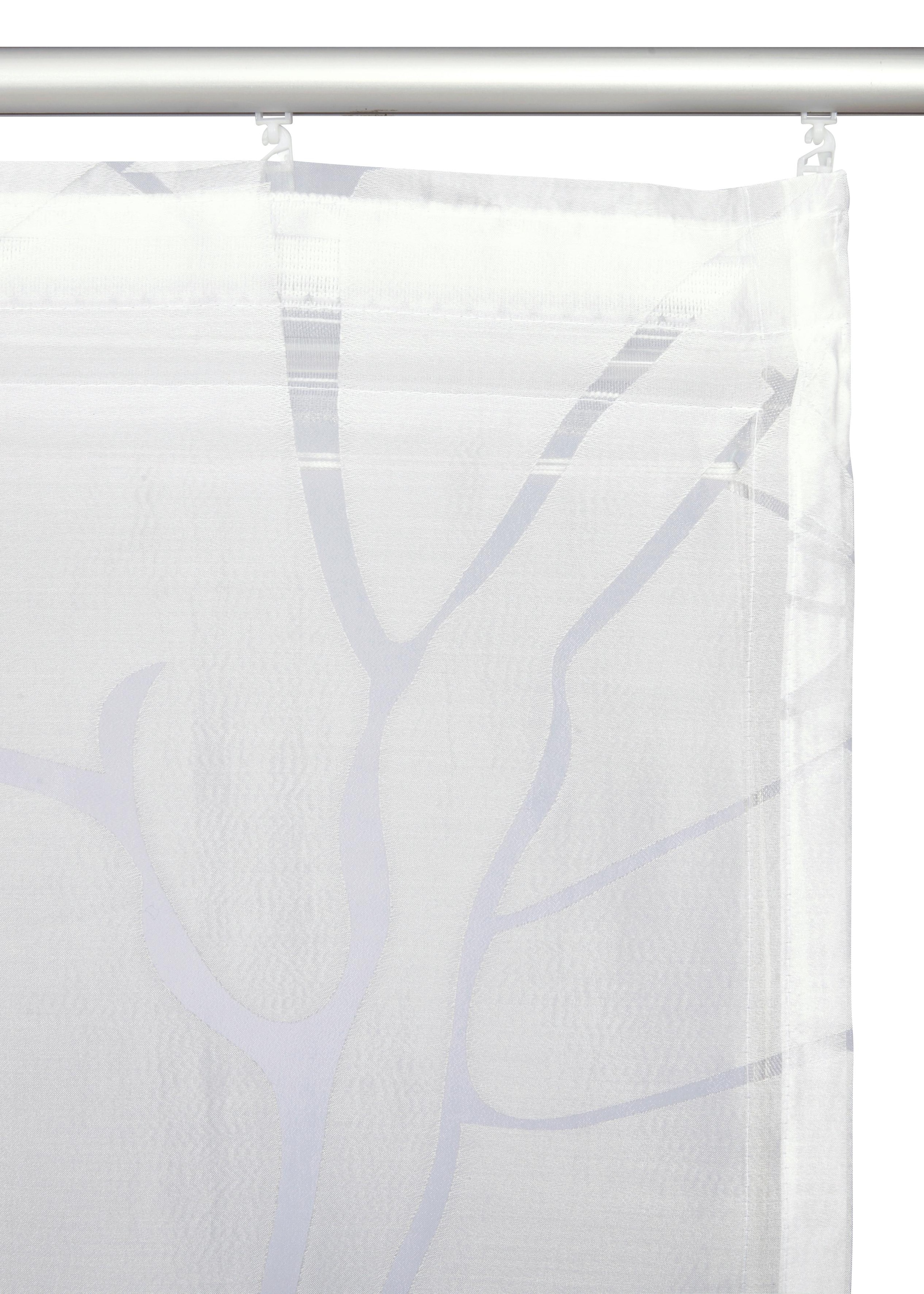 my home Raffrollo »Anna« mit Klettband Halbtransparent, Ausbrenner, Viskose