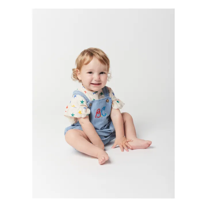 Bobo Choses T-Shirt Coton Bio Texturé Etoiles | Ecru