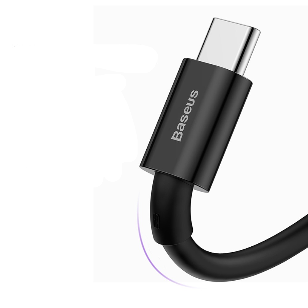 (1m) 66W USB A auf USB C Ladekabel Datenkabel Fast Charge - Schwarz