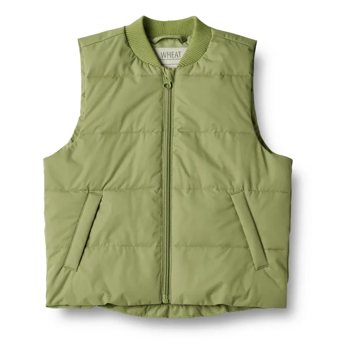 Wheat Veste Puffer Sans Manches Andre Unie Fibres Recyclées | Vert