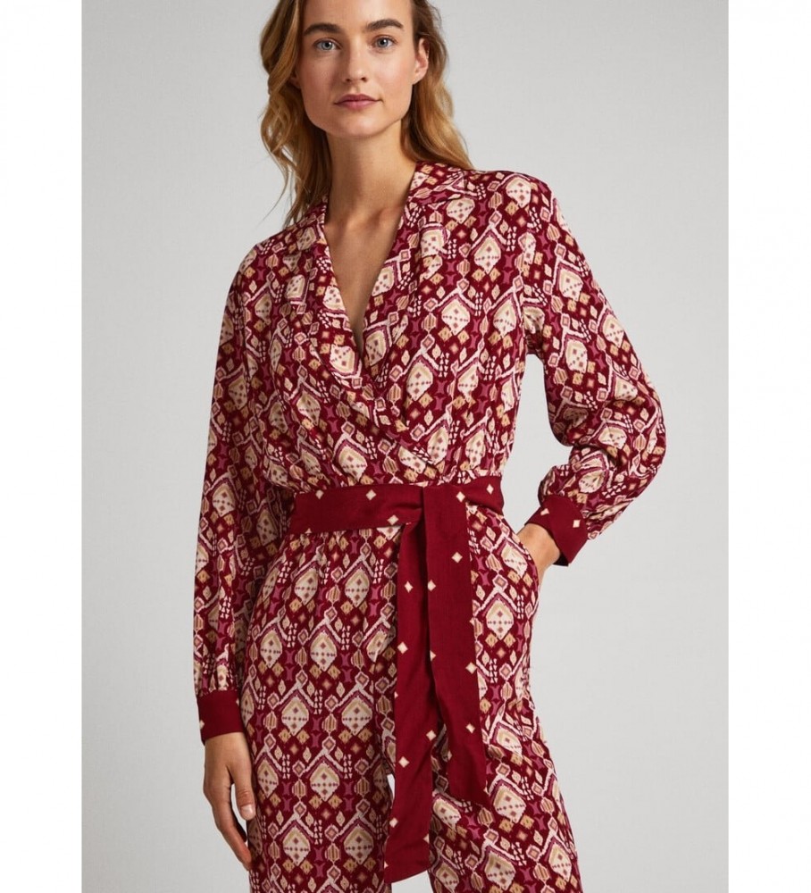 Macacão Pepe Jeans Giry cor vinho