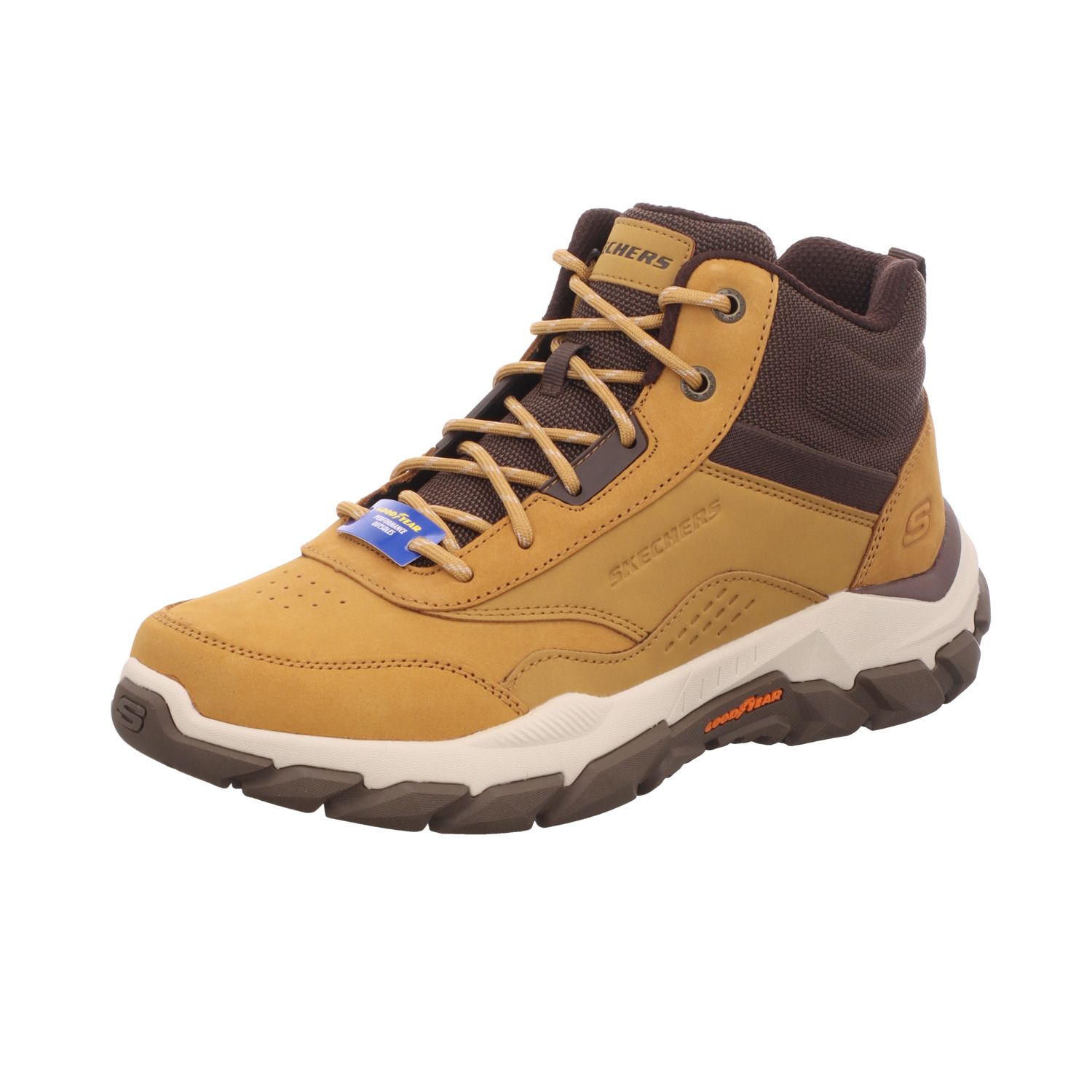 Skechers Herren-Schnürstiefel gefüttert SANTORO - HOPKINS Braun-Schwarz